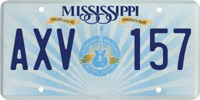 MS license plate AXV157