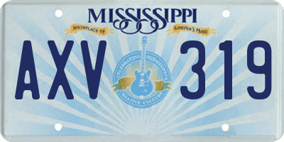MS license plate AXV319