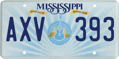 MS license plate AXV393