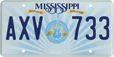 MS license plate AXV733