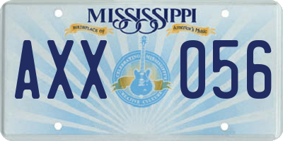 MS license plate AXX056