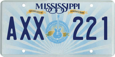 MS license plate AXX221