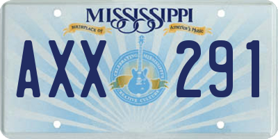 MS license plate AXX291