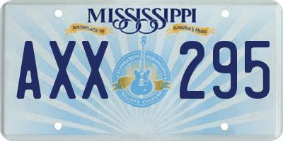 MS license plate AXX295