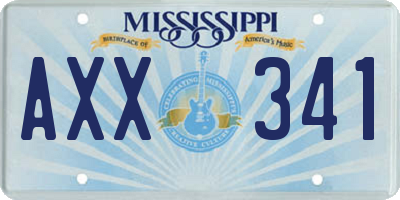 MS license plate AXX341