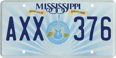 MS license plate AXX376