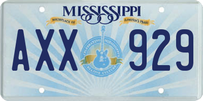 MS license plate AXX929