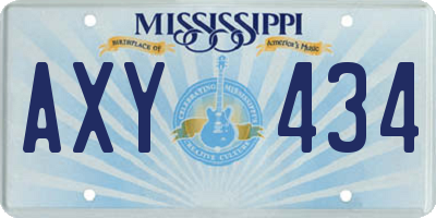 MS license plate AXY434
