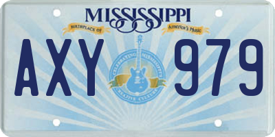 MS license plate AXY979