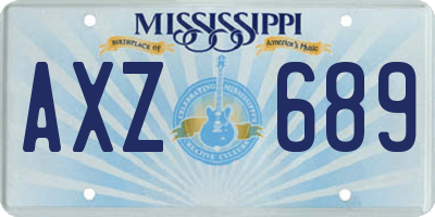 MS license plate AXZ689