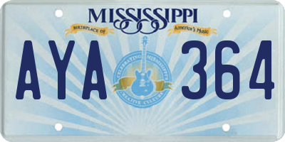 MS license plate AYA364
