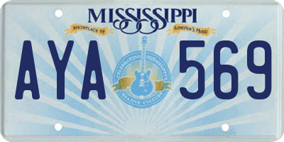 MS license plate AYA569