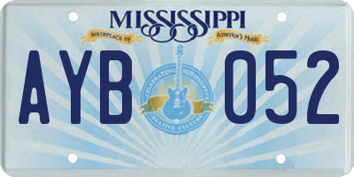 MS license plate AYB052