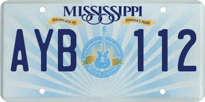 MS license plate AYB112
