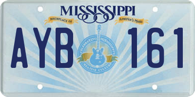 MS license plate AYB161