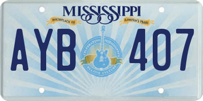 MS license plate AYB407