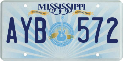 MS license plate AYB572
