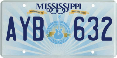 MS license plate AYB632