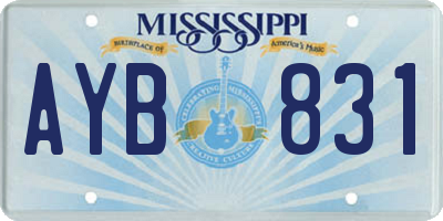 MS license plate AYB831