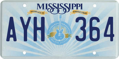 MS license plate AYH364