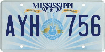 MS license plate AYH756