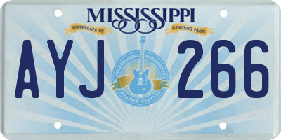 MS license plate AYJ266