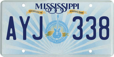 MS license plate AYJ338