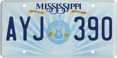 MS license plate AYJ390
