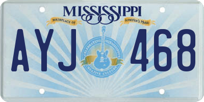 MS license plate AYJ468