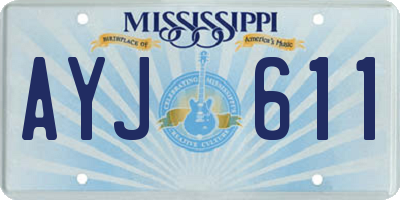 MS license plate AYJ611