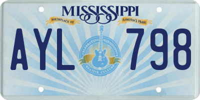 MS license plate AYL798