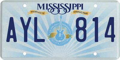 MS license plate AYL814