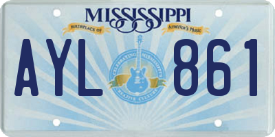 MS license plate AYL861