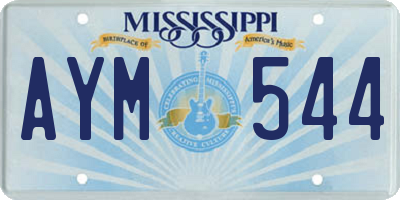 MS license plate AYM544