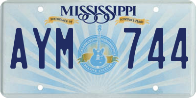 MS license plate AYM744