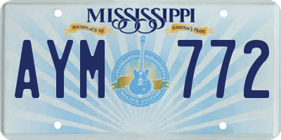 MS license plate AYM772