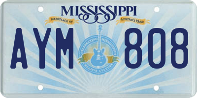MS license plate AYM808
