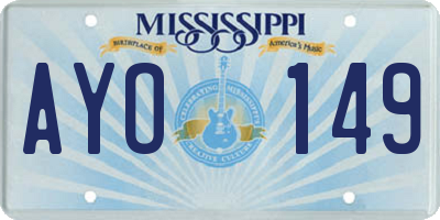 MS license plate AYO149