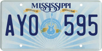 MS license plate AYO595