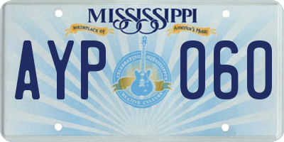 MS license plate AYP060