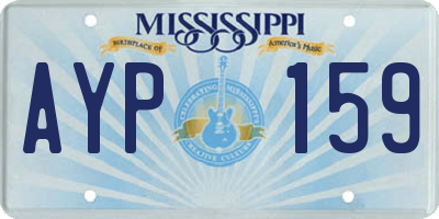 MS license plate AYP159