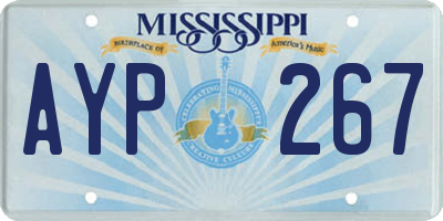 MS license plate AYP267