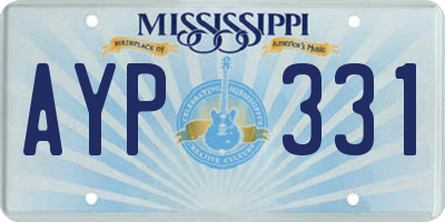 MS license plate AYP331
