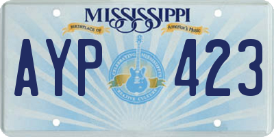 MS license plate AYP423