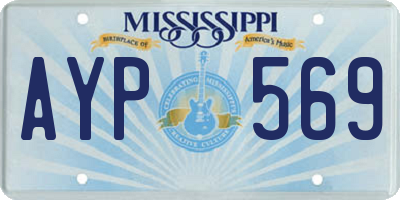 MS license plate AYP569