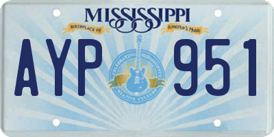 MS license plate AYP951