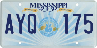 MS license plate AYQ175