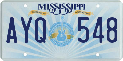 MS license plate AYQ548