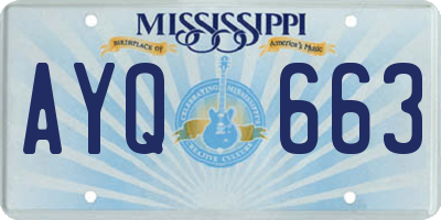 MS license plate AYQ663
