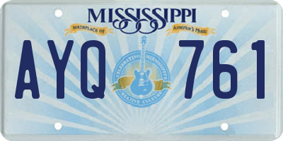 MS license plate AYQ761